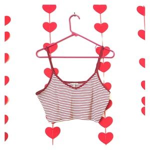 SOLD Charlotte Russe Red and White Cropped Cami